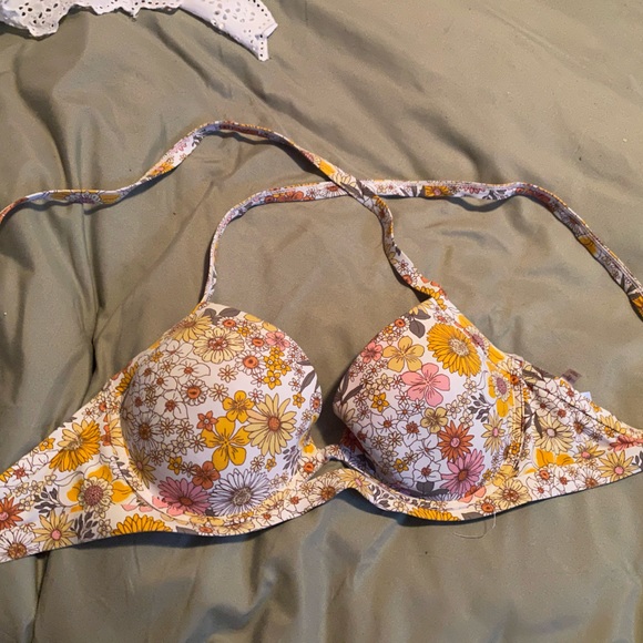 Retro floral bikini top X-Large - Picture 1 of 1